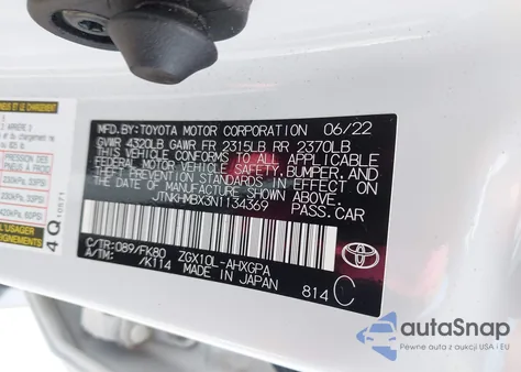 2022 Toyota C-Hr Xle from USA, damaged, VIN JTNKHMBX3N1134369